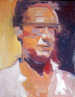 Jerry Ross; Portrait Of Carlo Bianchi, 2016, Original Painting Oil, 17 x 20 inches. Artwork description: 241 Portrait of the great Italian tassista, Carlo Bianchi of Via Panoramica outside of Bologna , art collector, country gentleman, and adventurer to Stromboli. But it is the style that makes this portrait brilliant. See if you can discover why this style is influenced by the Italian modernists. ...