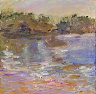 Roz Zinns; Greek Inlet, 2010, Original Painting Oil, 12 x 12 inches. Artwork description: 241  One of thousands of inlets along Greek coast ...