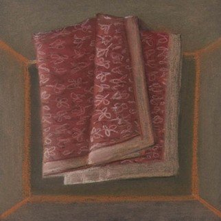 Sabina Ivascu; Mein Heft 3, 1988, Original Pastel, 30 x 31 cm. Artwork description: 241  silence is full of words facing familiar old things ...