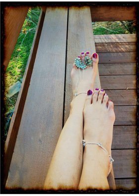 Sangeetha Bansal, 'Too Pretty To Walk', 2015, original Photography Color, 12 x 16  x 1 inches. Artwork description: 2703  Photograph of feet with jewellery on it ...