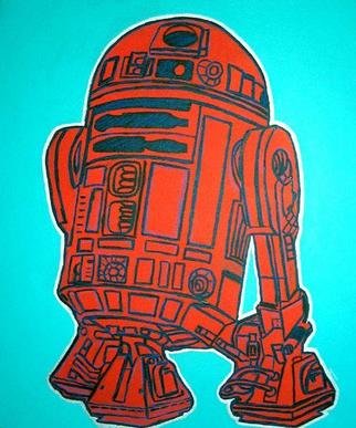 David Mihaly, 'R2 D2', 2005, original Painting Acrylic, 18 x 24  x 1 inches. Artwork description: 1911 Lovable droid R2D2...