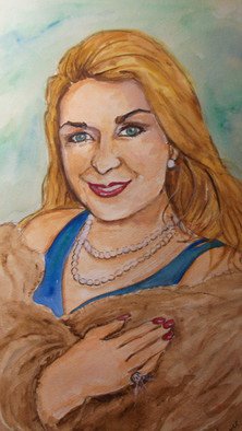Lenore Schenk; Joy In Pearls, 2014, Original Watercolor, 16 x 20 inches. Artwork description: 241                          Watercolor painting on illustration board , from photos, I can work from your Photos.                                                      ...