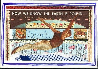 Robert H. Stockton, 'All Around The World', 1999, original Printmaking Other, 5 x 3  inches. Artwork description: 2307 The artwork is a laser color copy of a mixed media piece housed in a white, 8