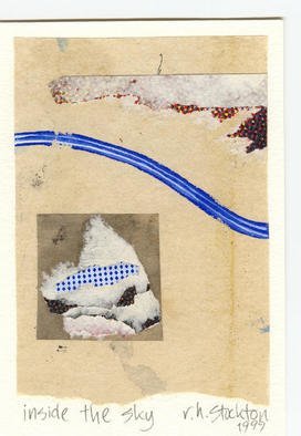 Robert H. Stockton, 'Inside The Sky', 1999, original Mixed Media, 9 x 12  x 1 inches. Artwork description: 3099 This is a mixed media piece combining collage materials and gouache.  The image is 3. 75