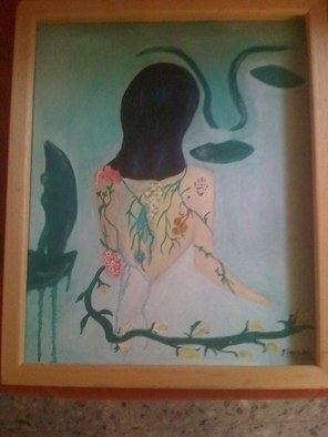Serena Moreno; El Reflejo , 2012, Original Painting Oil, 55 x 45 cm. Artwork description: 241          Abstract painting tempera in several colours          ...