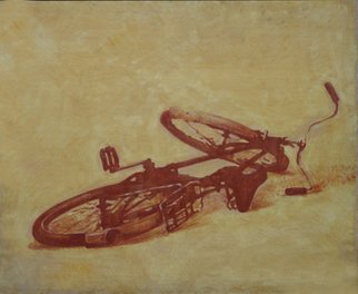 Serge Rull; Bicycle, 2000, Original Painting Oil, 120 x 100 cm. Artwork description: 241  Painting Oil, Bicycle ...