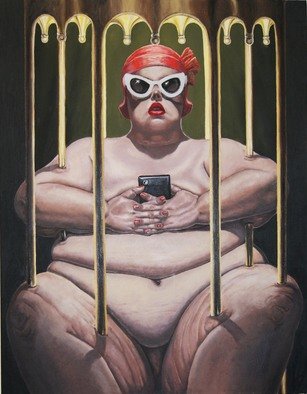 Sergey Kirillov; Cage, 2020, Original Painting Oil, 27 x 35 inches. Artwork description: 241 oil canvas...