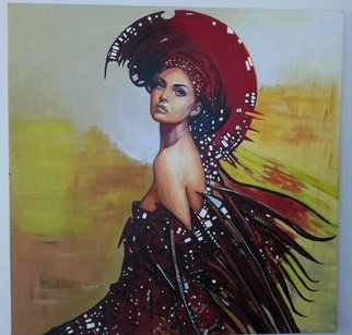 Sevtap Sanat; Aura Of An Ardent Lust, 2013, Original Painting Oil, 150 x 150 cm. Artwork description: 241    Oil on canvas, women, feminine, womanhood, love, desire, lust, longing, femininity, eyes, look, contemplation, being woman, woman, wild, amazon, wild hair, soul, eyes, lips, face of a woman,        ...