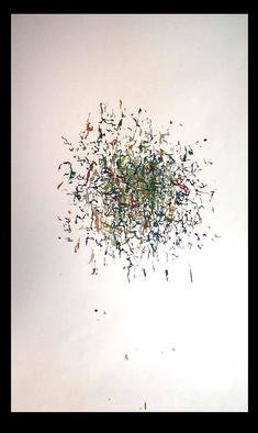 Richard Lazzara, 'CORE SAMPLE ORGANIC NETWORK', 1972, original Painting Oil, 32 x 57  inches. Artwork description: 25275 CORE SAMPLE ORGANIC NETWORK 1972  is a sumie calligraphy oil painting from the TALKING CALLIGRAPHY COLLECTION  as archived at 