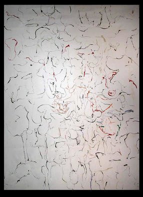Richard Lazzara, 'LABYRINTH SOLUTIONS NETWORK', 1972, original Painting Oil, 48 x 63  inches. Artwork description: 25275 LABYRINTH SOLUTIONS NETWORK 1972  is a sumie calligraphy oil painting from the TALKING CALLIGRAPHY COLLECTION as archived at 