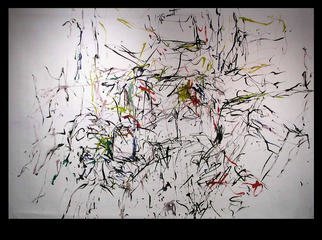 Richard Lazzara, 'OPENTABLE SPACE NETWORK', 1972, original Painting Oil, 63 x 48  inches. Artwork description: 25275 OPENTABLE SPACE NETWORK 1972 is a sumie calligraphy oil painting from the TALKING CALLIGRAPHY COLLECTION as archived at 