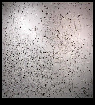 Richard Lazzara, 'SKYMAP NETWORK SURVEY', 1972, original Painting Oil, 59 x 64  inches. Artwork description: 25275 SKYMAP NETWORK SURVEY 1972  is a sumie calligraphy mindscape painting from the TALKING CALLIGRAPHY COLLECTION as archived at 