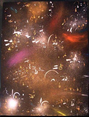 Richard Lazzara, 'WINDS THAT CHANGE', 1986, original Calligraphy, 19 x 25  inches. Artwork description: 15375 WINDS THAT CHANGE 1986 is from the MAHAKALA SERIES ans is available at 