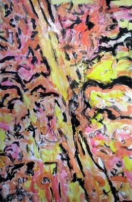 Richard Lazzara, 'Center Core Rising', 1995, original Painting Acrylic, 26 x 40  x 1 inches. Artwork description: 43095 center core rising 1995  from the folio DRAWING ON SHIVA  is available at 