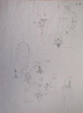 Richard Lazzara, 'Creative Shiva Drawings', 1995, original Drawing Pencil, 18 x 24  x 1 inches. Artwork description: 43095 creative shiva drawings 1995 from the folio DRAWING ON SHIVA is available at 