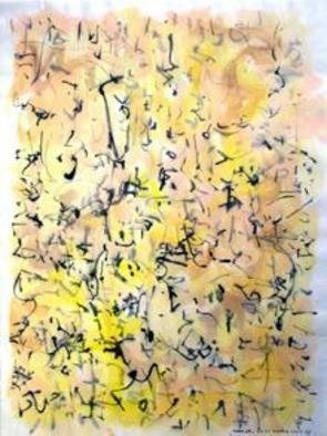 Richard Lazzara, 'Middle Light', 1974, original Calligraphy, 18 x 24  x 1 inches. Artwork description: 35175 middle light 1974 by Richard Lazzara is available from the folio - Sumie Door Meditations, along with more fine arts from 