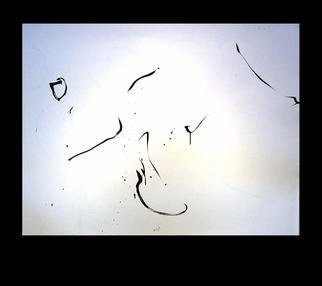 Richard Lazzara, 'Pointing The Way Lingam', 1977, original Calligraphy, 46 x 35  inches. Artwork description: 30027 pointing the way lingam 1977  is a sumie calligraphy painting from the HERMAE LINGAM ROSETTA as archived at 