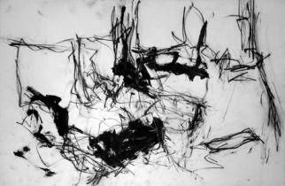 Richard Lazzara, 'Strong Shadows On The Set', 1972, original Drawing Charcoal, 36 x 24  x 1 inches. Artwork description: 41115 strong shadows on the set 1972  from the folio DRAWING ON NY STUDIO SCHOOL TRAINING by Richard Lazzara is available at 