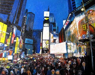 Oleg Sheludyakov; Light Of Manhattan, 2009, Original Painting Oil, 100 x 80 cm. Artwork description: 241 Stretched on wooden stretcher. Ready to hang.World- wide shipping after prepayment.The costs of shipment and packing are included in price. ...