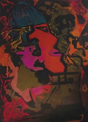 Shirin Moayya; Satan Rule, 2020, Original Painting Acrylic, 50 x 70 cm. Artwork description: 241 Painting, Acrylicon Canvas...
