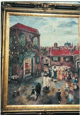 Shoshannah Brombacher, 'A Dutch Jewish Wedding', 2002, original Painting Oil, 24 x 30  x 1 cm. Artwork description: 2103 This is a painting in the old Dutch tradition of my native country. I admire the Masters of the 17th century, I lived in a house built in 1690 for a while, and from time to time I feel I want to paint in this style. The ...