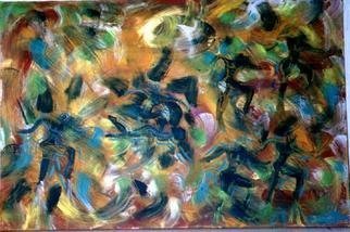 Adam Adamou, 'Living A Dancing Spirit', 2003, original Painting Acrylic, 910 x 610  x 20 mm. 