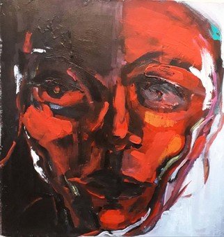 Simin Salar Amoli; Untitled 004, 2019, Original Painting Acrylic, 30 x 30 cm. Artwork description: 241 PaintingAcrylic on Canvas...