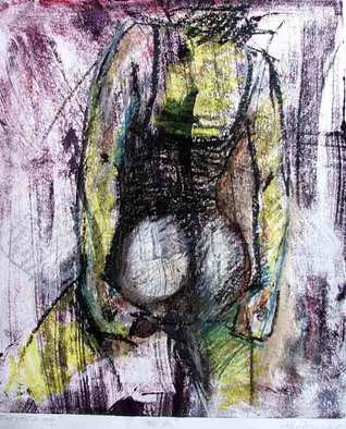 Sipos Lorand; Nude, 2008, Original Mixed Media, 21 x 29 cm. Artwork description: 241  Nude painted with akrill and  charcoal...