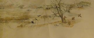 Debbi Chan, 'Idaho her tales and trees...', 2013, original Artistic Book, 14 x 20  x 1 inches. Artwork description: 47055   A watercolor/ ink on rice paper done as a continuous picture, the  Idaho landscape, which when opened, it unfolds to a whoppibg 34 feet per side. If you like the Idaho landscape this one needs to be  looked through.             ...