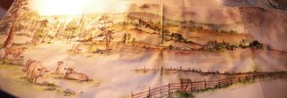 Debbi Chan, 'Idaho in august album', 2012, original Artistic Book, 14 x 20  inches. Artwork description: 60915      a watercolor/ ink done on rice paper as a continuous painting in this folding album.  the Idaho i know and love is the subject matter for this album.        ...