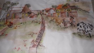 Debbi Chan, 'Italian story album', 2013, original Painting Ink, 17 x   inches. Artwork description: 35175    As yet unfinished,  this traditional Chinese landscape will be quite long when done.              these album leaves are in watercolor/ ink on rice paper.                                                               ...