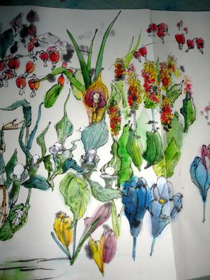 Debbi Chan, 'garden album', 2011, original Artistic Book, 8 x 10  inches. Artwork description: 76755   the more i work on this album the more spectacular it becomes.                                                                                                                                                                                                                                                                                     i love the colors on this silk watercolor.                                                                                                       ...