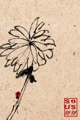 Debbi Chan, 'lone flower hosts a ladybug', 2010, original Digital Art, 8 x 10  inches. Artwork description: 68835  i hand painted this one a sketchbook APP.  can then print any size needed. ...