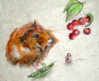 Debbi Chan, 'peas or cherries', 2012, original Watercolor, 14 x 15  inches. Artwork description: 60915   watercolor/ ink on speciality rice paper         ...
