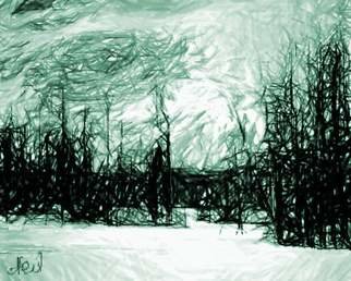 neil maizels; Eden In Snow, 2000, Original Drawing Other, 29 x 26 inches. 