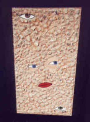 Anneliese Fritts; Suspicious, 2004, Original Mixed Media, 14 x 26.5 inches. Artwork description: 241  This artwork is part of the 