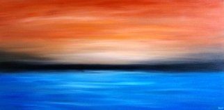 Tanya Hansen; Affinity, 2017, Original Painting Acrylic, 48 x 24 inches. Artwork description: 241 One more painting from series  Emotions . Affinity - with the most prominent bright accents in the sky, the sea and the horizon. They always together, they always so close to each other. They are similar in their infinity, power and freedom - these two huge space - the sky and ...