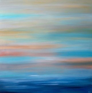 Tanya Hansen; Felicity, 2017, Original Painting Acrylic, 36 x 36 inches. Artwork description: 241 Never tiring sea theme. Flexible lines and color mix make your imagination deep and new every time you look on this picture. And now, this light and easy ocean sunset with more calm and gentle tones, more mixed, more blessedness, more happiness with full of satisfaction and ...