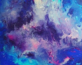 Tanya Hansen; Lagoon Nebula, 2017, Original Painting Acrylic, 20 x 16 inches. Artwork description: 241 Lagoon Nebula - this the one of painting from series -  Space Travel . I was very attracted by the cosmos - especially the distant and unexplored space, such as - Lagoon Nebula - a giant interstellar cloud in the constellation Sagittarius. It appears pink in time- exposure color with ultraviolet light, heating ...