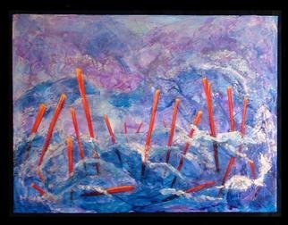 Tary Socha; Floating Poles, 2005, Original Painting Acrylic, 16 x 12 inches. Artwork description: 241 The fluid movement of oceans and boyant poles, creates an interesting contrast....