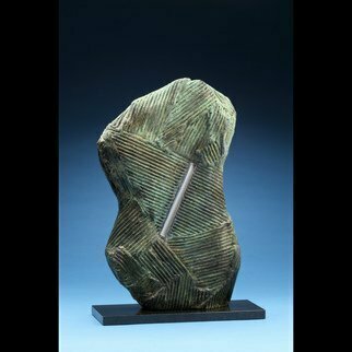 Ted Schaal; Configuration, 2010, Original Sculpture Bronze, 14 x 21 inches. Artwork description: 241  Bronze combined with polished stainless passage way invites study.  This sculpture received a merit award from the Sculpture at the River Market Show and Sale. ...