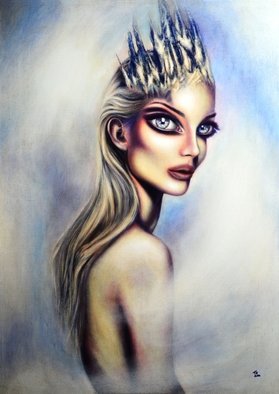 Tiago Azevedo; Elsa Painting By Tiago Az..., 2016, Original Painting Oil, 20 x 28 inches. Artwork description: 241 The Snow Queen is an original fairy tale written by Danish author Hans Christian Andersen.  The tale was first published in 1844 and the story centers on the struggle between good and evil as experienced by Gerda and her friend, Kai.In this painting, the idea is ...
