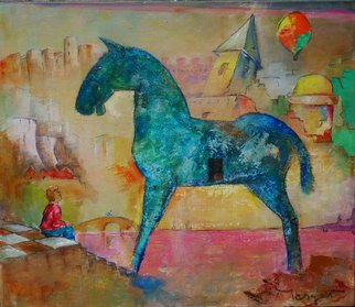 Thierry Merget; The Blue Horse, 2015, Original Painting Acrylic, 70 x 60 cm. Artwork description: 241 horses, liberti? 1/2, cheval de troie, grafity, , bridge, chess child, boat, tower, balloon, centrale nuclear, blue horsemen, tower, travel, bridge, forest, books, balloon, horse, chess, babel, window, factory, child, girl, boat, history, red horse, castle, babel, bridge, stair, , chess, tower, tree, forest, miting, dialogue, book, reader, woman, girl, ...