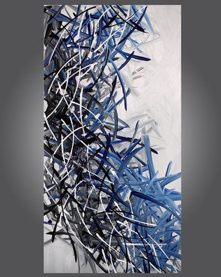 Paul Harrington; Frost Lined Intentions, 2010, Original Painting Acrylic, 48 x 24 inches. Artwork description: 241  Frost Lined Intentions  Original acrylic artwork.   Sights and Sounds original abstract painting      ...