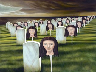 T. Smith; Tomb Of The Unknown Widow, 2006, Original Painting Oil, 40 x 30 inches. 