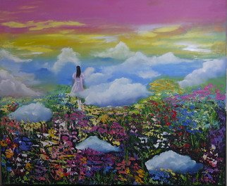 Natalia Kolesnichenko; A Walk In The Clouds, 2018, Original Painting Oil, 60 x 50 cm. 