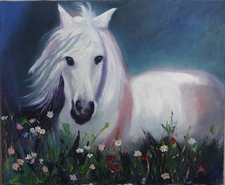 Natalia Kolesnichenko; In A Meadow, 2018, Original Painting Oil, 60 x 50 cm. Artwork description: 241 Foal in the meadow...