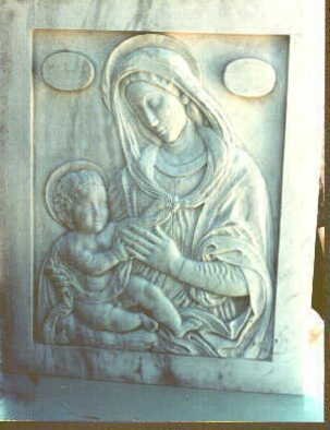 Depasquale Sculptures; Madonna And Child, 1991, Original Sculpture Stone, 20 x 26 inches. Artwork description: 241     Signed original by dePasquale, accompanied with Certificate of Authenticity. Price includes professional packaging and insurance! I was commissioned in 1991 by a So. Cal. marble shop to carve this representation of Mary and Baby Jesus By Italian artist Benadetto Da Maiano. Whom created work in the same ...