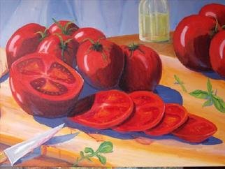 Gerard Bahon; Summer Delight, 2009, Original Painting Oil, 32 x 24 inches. Artwork description: 241        Original oil painting . Riped tomatoes ready to be eaten .     ...