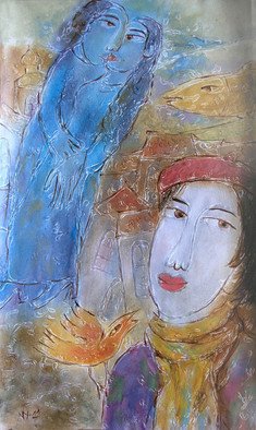 Yevmenenko Valentina;  Enamoured, 2011, Original Painting Oil, 30 x 61 cm. Artwork description: 241                 Paper, oil, 30o61. 2011                ...
